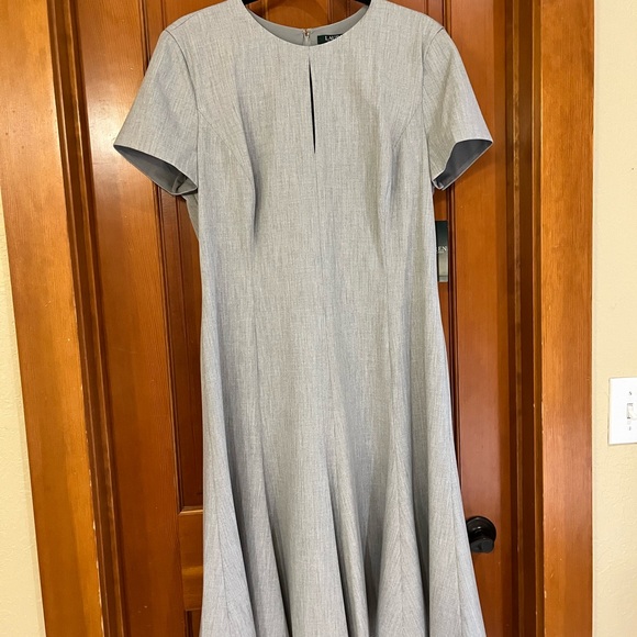 Ralph Lauren Dresses & Skirts - Ralph Lauren Light Gray Midi A-Line Dress
